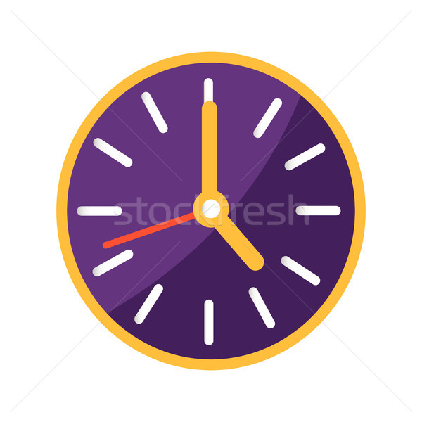Muro clock grande piccolo frecce viola Foto d'archivio © robuart
