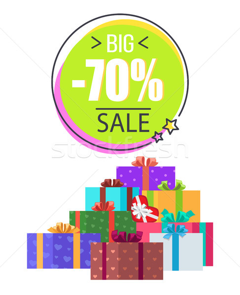 Big Sale -70 off Promotion Vector Illustration Stock photo © robuart