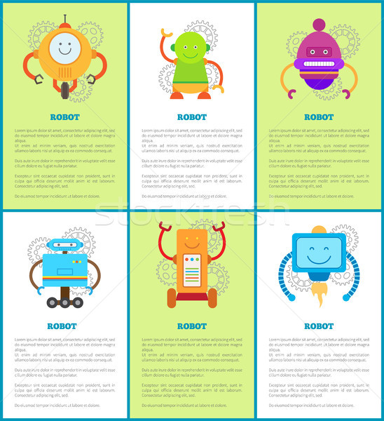 Robot Machines Collection, Vector Illustrations Stock photo © robuart