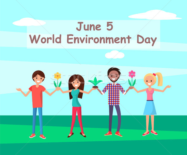June 5 World Environment Day Connecting People Stock photo © robuart
