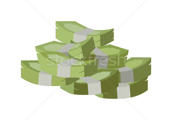 Stock fotó: Boglya · pénz · terv · vektor · köteg · bankjegyek