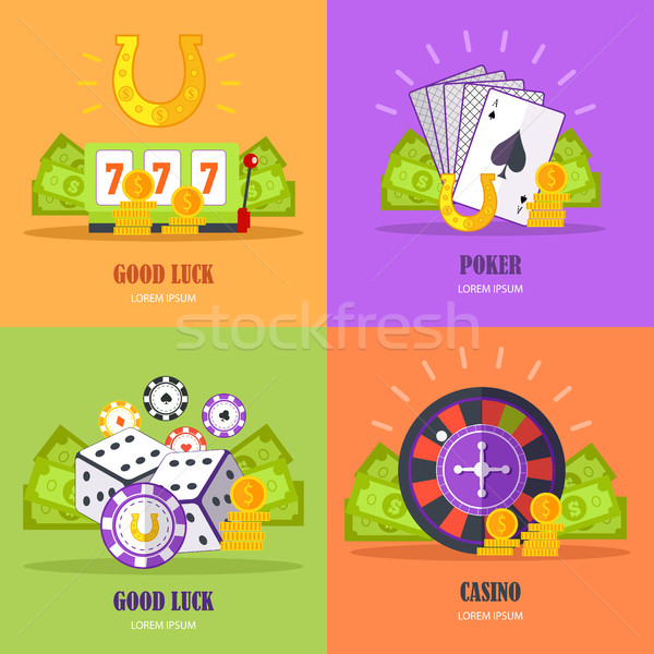 Set of Gambling Conceptual Vector Banners.   Stock photo © robuart