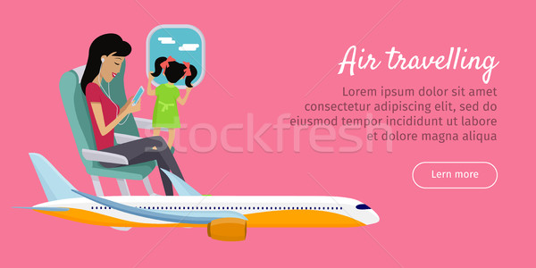 Air Travelling Conceptual Banner. Vector design Stock photo © robuart