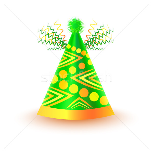 Bright Festive Cap with Circles and Triangles Stock photo © robuart
