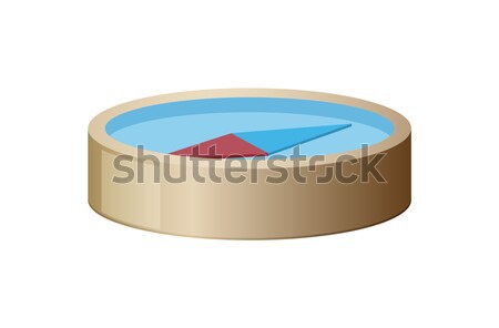 Stock photo: Compass Icon with North and South Poles Vector
