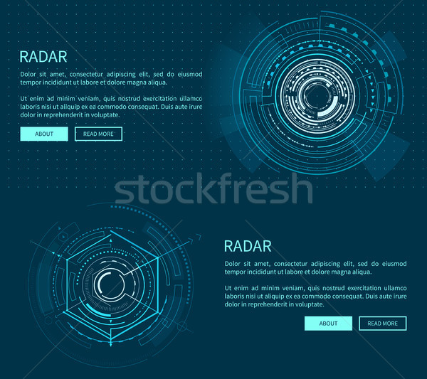 Stock fotó: Radar · elrendezés · sok · kettő · mértani · minták