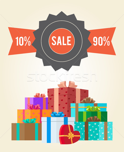 Vente 10 promo étiquette coffrets cadeaux [[stock_photo]] © robuart