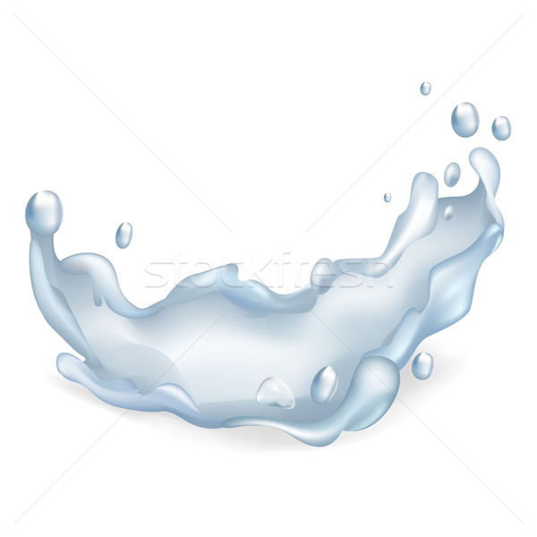 Splash of Liquid with Droplets on Transparent Stock photo © robuart
