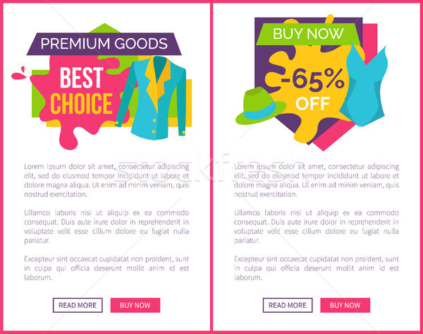 Premium Goods Best Choice Promo Emblem with Jacket Stock photo © robuart