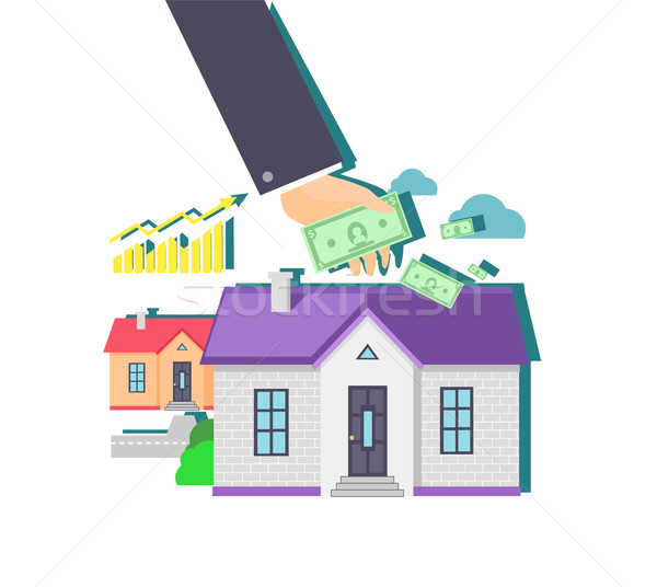 Invest in Real Estate Icon Flat Design Stock photo © robuart