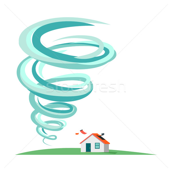 Tornádó hurrikán infografika természetes szerencsétlenség szimbólum Stock fotó © robuart
