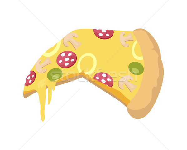 Pizza Icon in Flat Stock photo © robuart