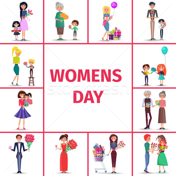 Happy Womens Day for Girls, Women and Grandmothers Stock photo © robuart