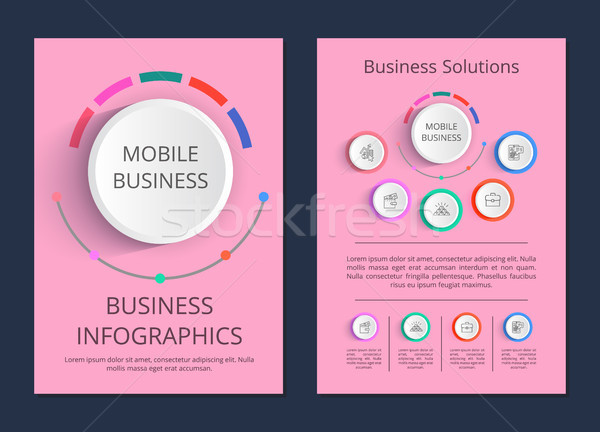 Mobile Business Solutions Vector Illustration Stock photo © robuart
