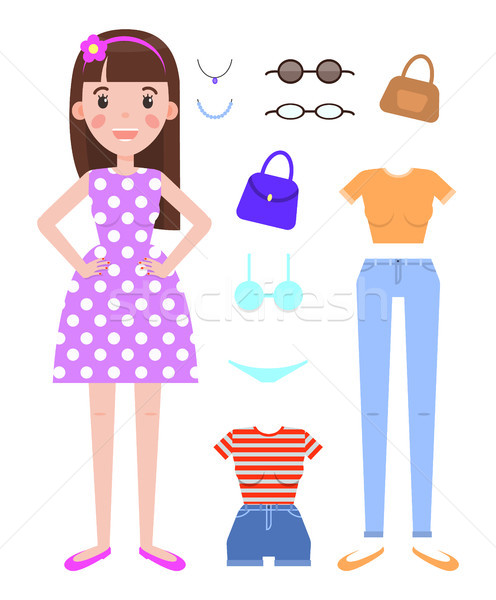 Woman Fashion Mode Constructor with Various Cloth Stock photo © robuart