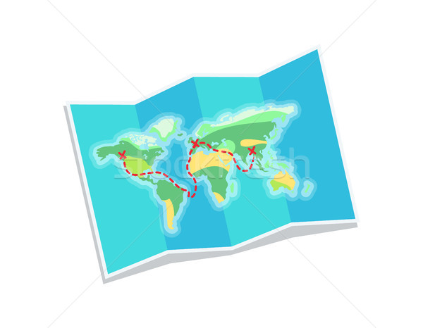World Map for Travelling, Vector Illustration Stock photo © robuart