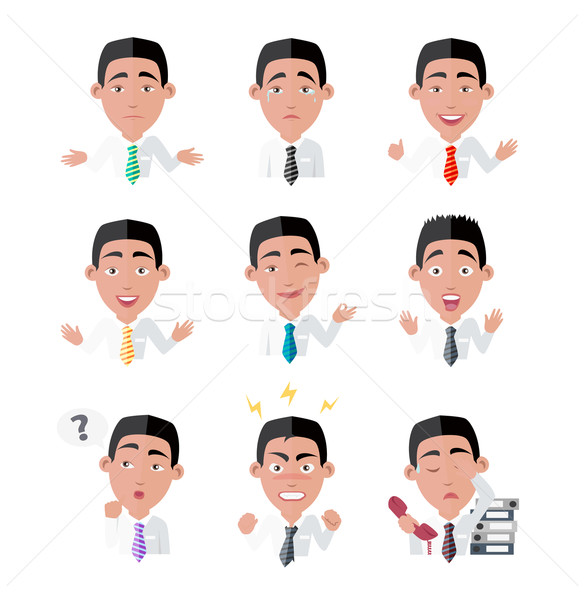 Stock photo: Variety of Emotions Office Worker