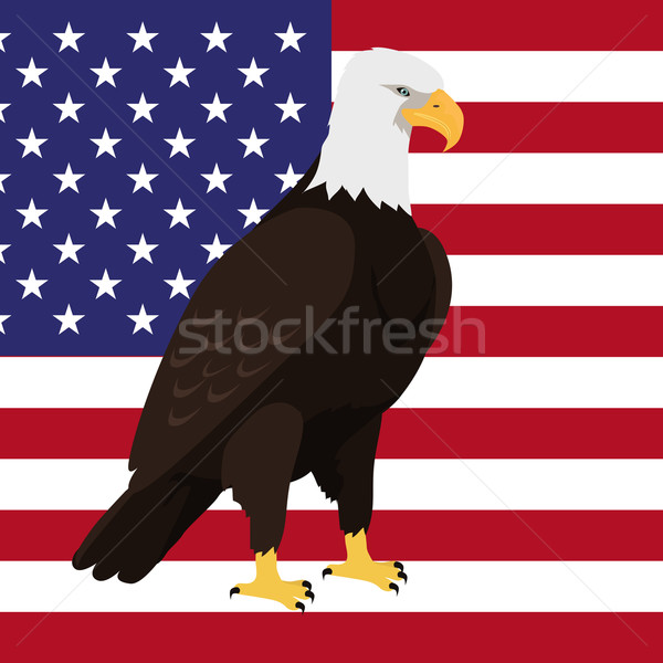 Bald Eagle Flat Design Vector Illustration Stock photo © robuart