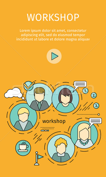 Business workshop banner team building formazione abilità Foto d'archivio © robuart