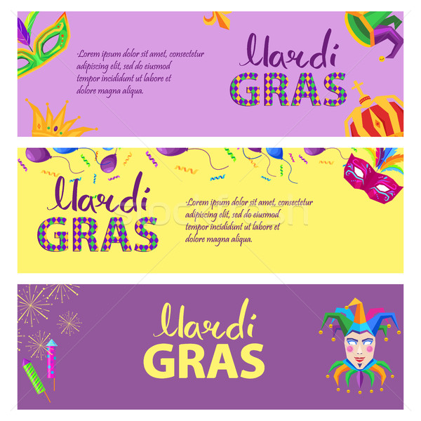 Mardi Gras. Carnival Invitation Poster Illustration Stock photo © robuart