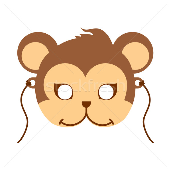 Monkey Carnival Mask. Brown Primate Ape Babbon Stock photo © robuart