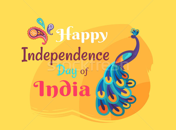 India Happy Independence Day Colorful Poster. Stock photo © robuart