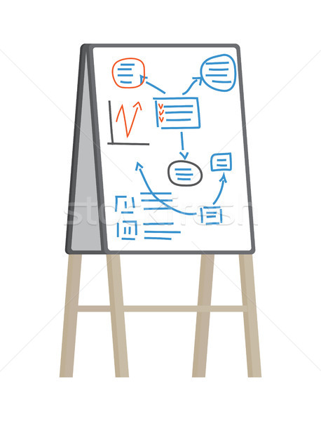 Büro Flipchart Plan weiß Tabelle Statistik Stock foto © robuart