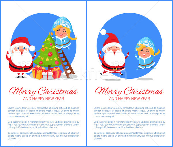 Merry Christmas Decoration Vector Illustration Stock photo © robuart