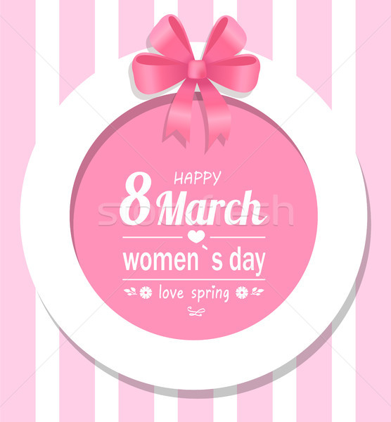 Tarjeta de felicitación feliz día de la mujer ocho primavera amor Foto stock © robuart