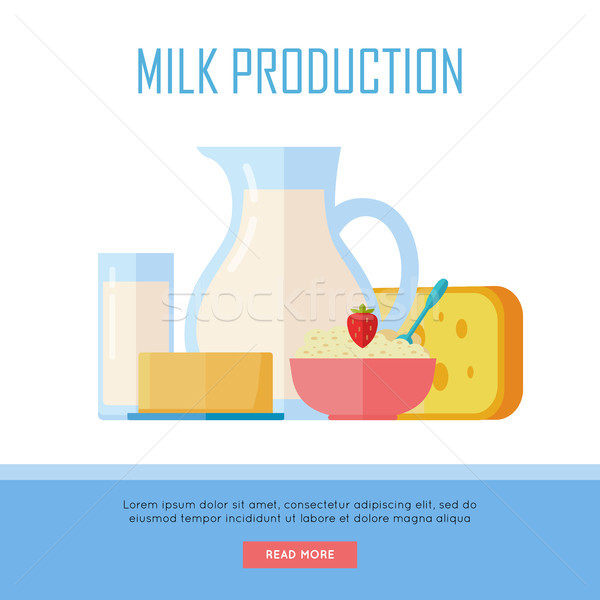 Foto stock: Tradicional · leite · produção · bandeira · diferente
