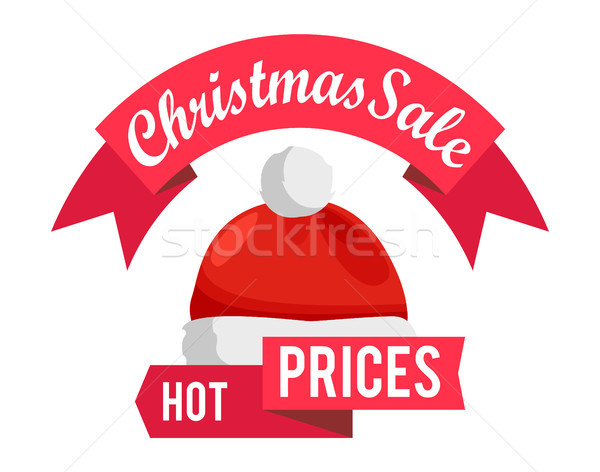 Forró árak karácsony vásár promo címke Stock fotó © robuart