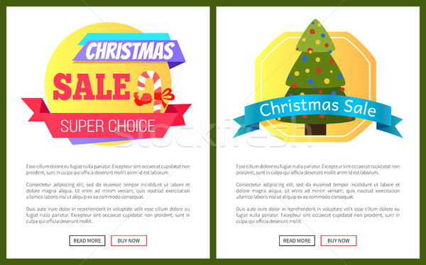 Christmas Sale Buy Now Posters Vector Illustration Stock photo © robuart