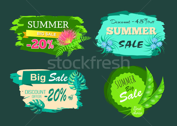 Summer Sale -20 Off Discount -45 Big Offer Set Stock photo © robuart