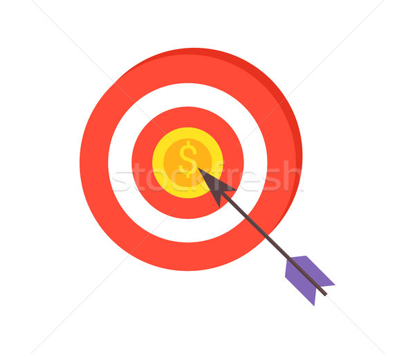 Darts Game Arrow and Coin Vector Illustration Stock photo © robuart