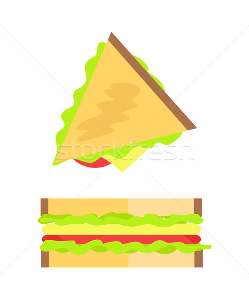 Sandwich Made of Bread Set Vector Illustration Stock photo © robuart