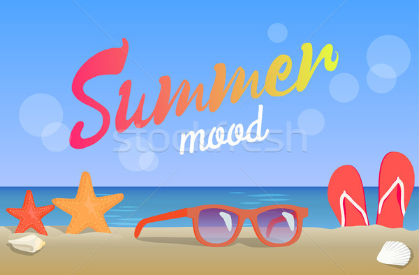 Sommer Stimmung Schönheit Seenlandschaft farbenreich Banner Stock foto © robuart