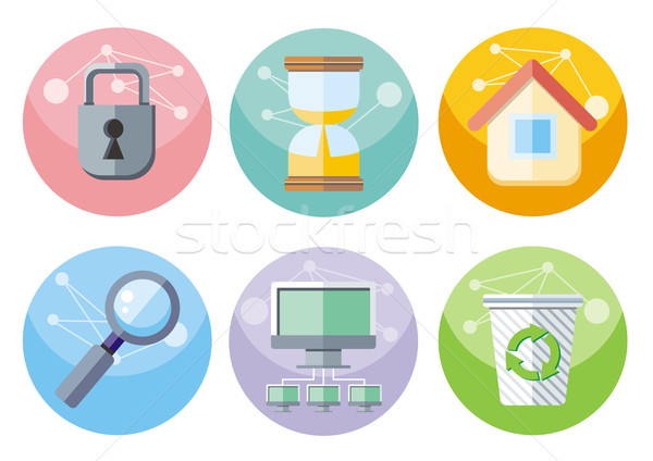 User interface icons set isolated on white Stock photo © robuart