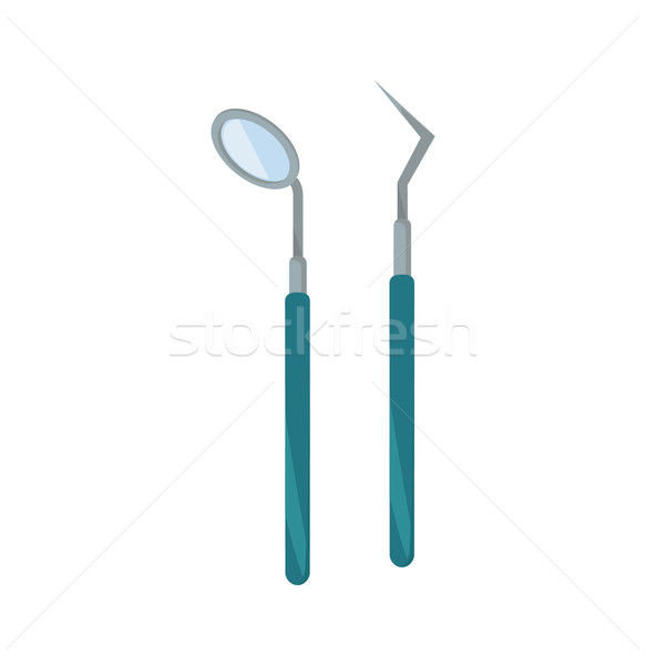 Narzędzia dentysta zestaw projektu odizolowany opieki Zdjęcia stock © robuart