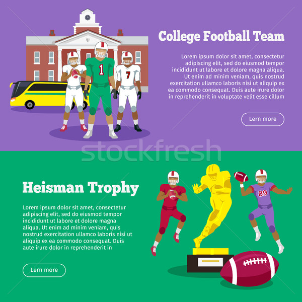 Voetbal team trofee web banners ingesteld Stockfoto © robuart