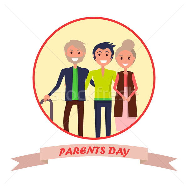 Parents Day Poster with Circle Inscription Stock photo © robuart
