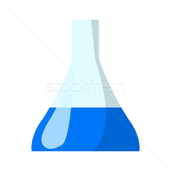 Vegyi flaska kék folyadék bent vektor Stock fotó © robuart