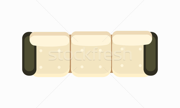 Black and White Sofa Icon Vector Illustration Stock photo © robuart