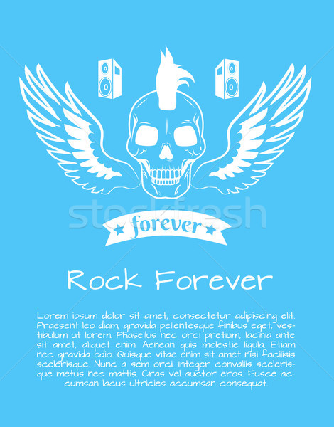 Rock Forever Colorful Poster Vector Illustration Stock photo © robuart