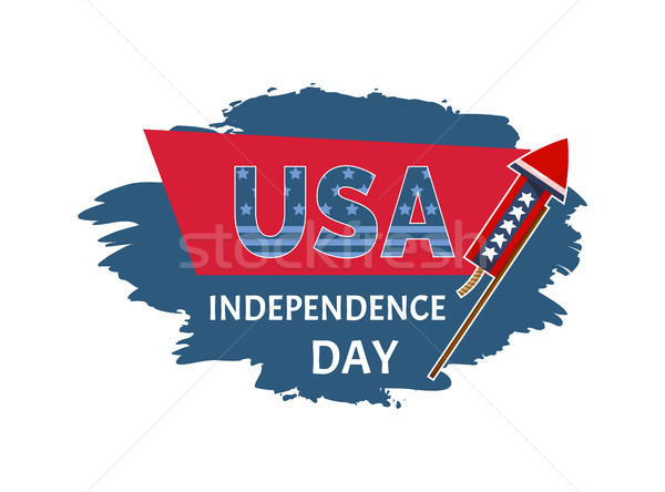 USA Independence Day Sticker Vector Illustration Stock photo © robuart