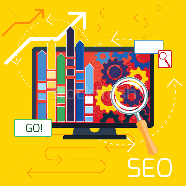 Seo optimizarea programare proces web google analytics Imagine de stoc © robuart