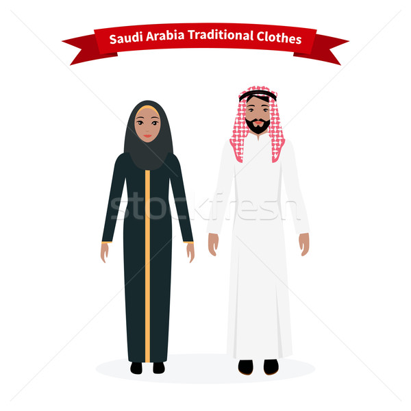 Saudi-Arabien traditionellen Kleidung Menschen arab muslim Stock foto © robuart