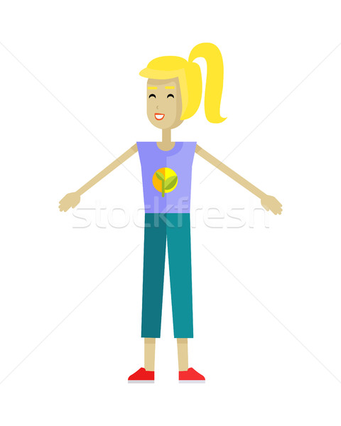 Young Ecologist Character Vector Illustration. Stock photo © robuart
