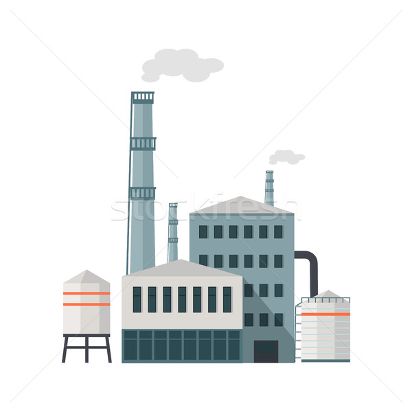 Gyár épület csövek ipari ipartelep növény Stock fotó © robuart