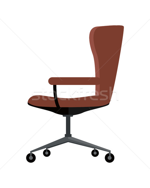 Ofis koltuğu ikon simge yalıtılmış beyaz Retro Stok fotoğraf © robuart