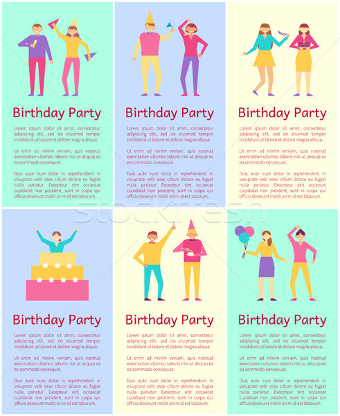 Fête d'anniversaire ensemble personnes bon temps [[stock_photo]] © robuart
